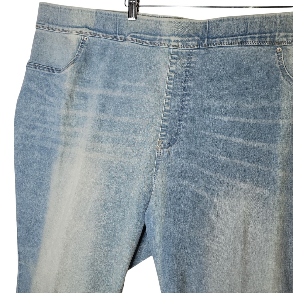Womens Size 4X 28W-30W Terra & Sky Pull On Blue Jeggings High Rise Skinny NWOT - Picture 4 of 10